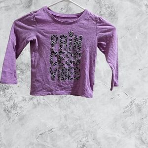 The Children's Place Purple Long Sleeve Tee with 'Princess Vibes'